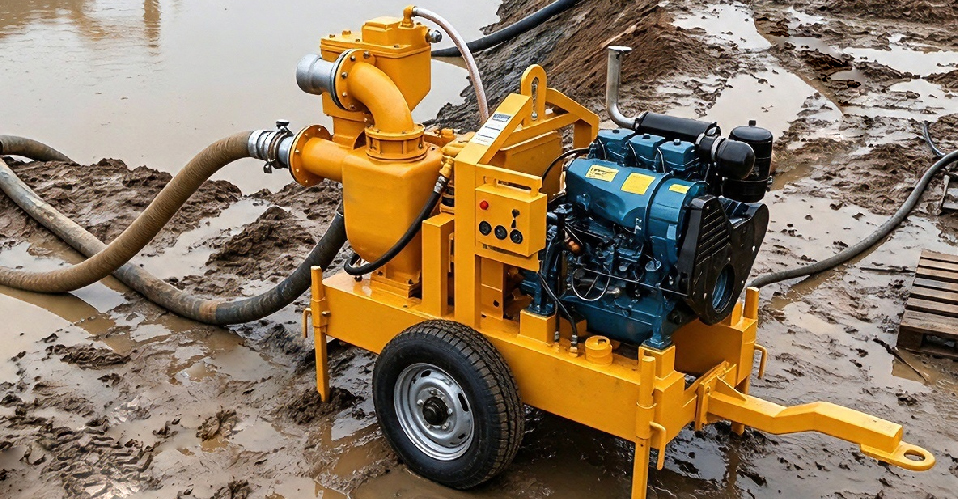 Diesel pump for flood drainage project